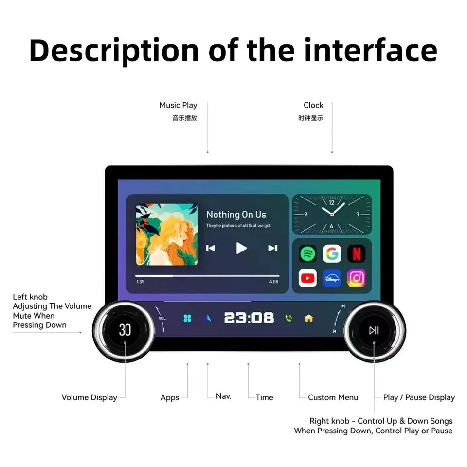 10.1 Inch Double-knob DSP RDS Car Play Radio Stereo DVD Multimedia Player