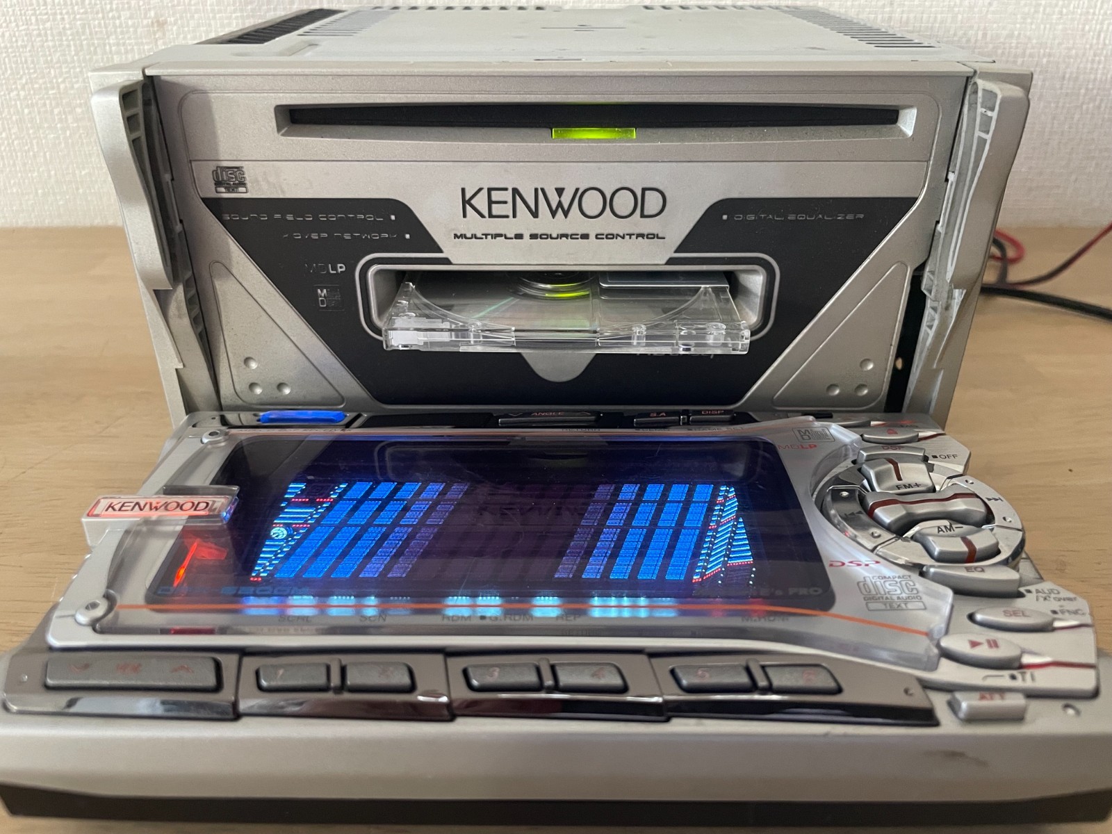 Kenwood DPX-6200M 2DIN Car Audio CD MD Player Added Bluetooth Tested Working
