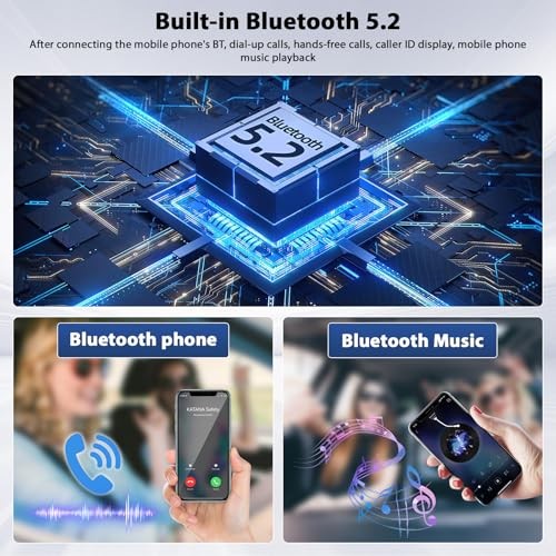 6.86″ Wireless Carplay Car Stereo Single Din Touchscreen Radio Android Auto