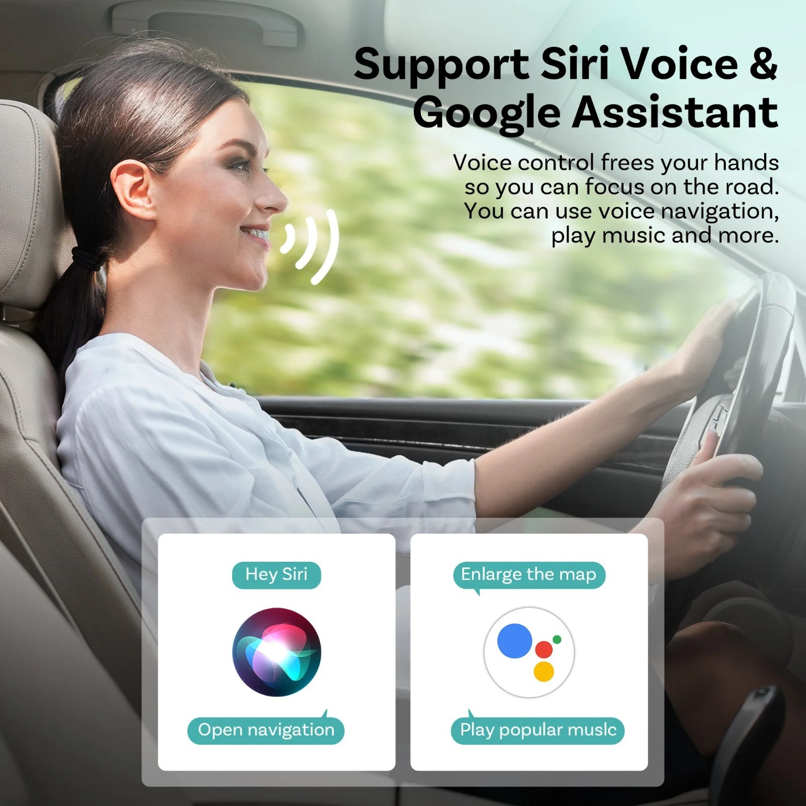 Ottocast Wireless CarPlay Android Auto Adapter USB Dongle Plug & Play Bluetooth