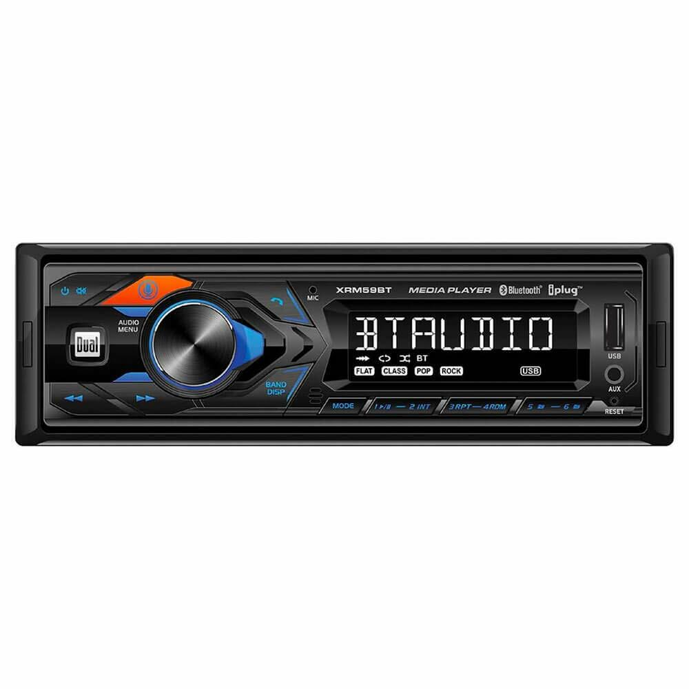 Dual XRM59BT 1 DIN In-Dash Bluetooth Digital Media Receiver w/ USB & AUX Inputs