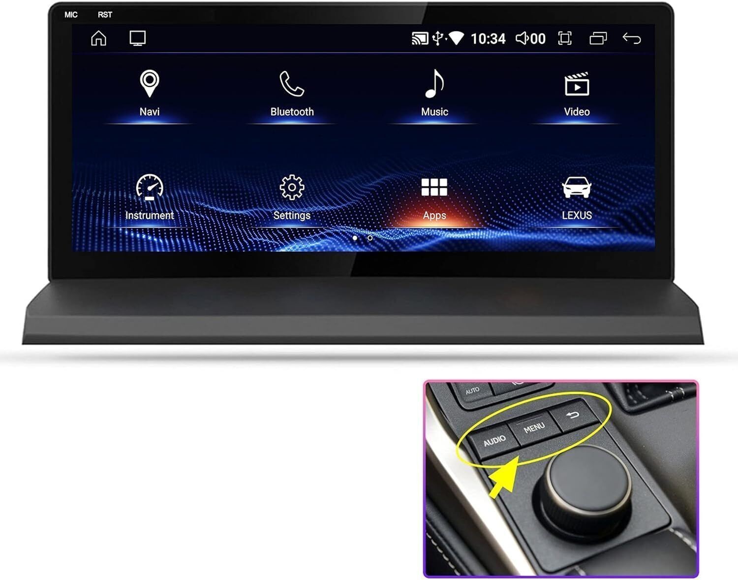 For Lexus NX 10.25″ Android Carplay Display Car Stereo Radio AHD GPS Navigation