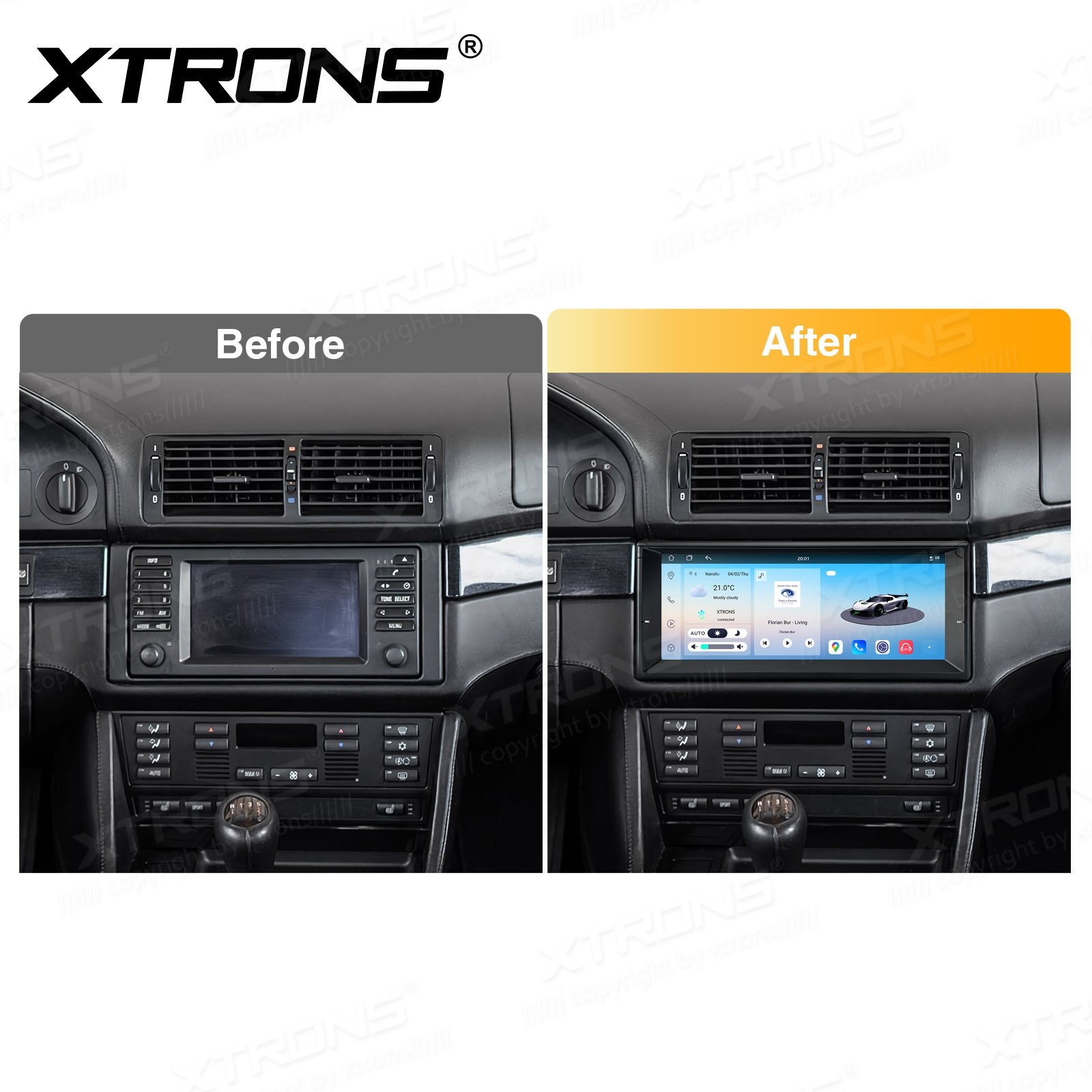Android 14 Car Stereo For BMW E39 M5 E38 10.25″ QLED 4G 64G CarPlay Android Auto