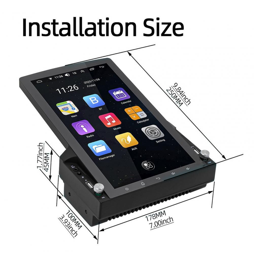 10.1″ 2 Din Car Stereo Radio Android 10 GPS WiFi Vertical Touch Screen FM Player