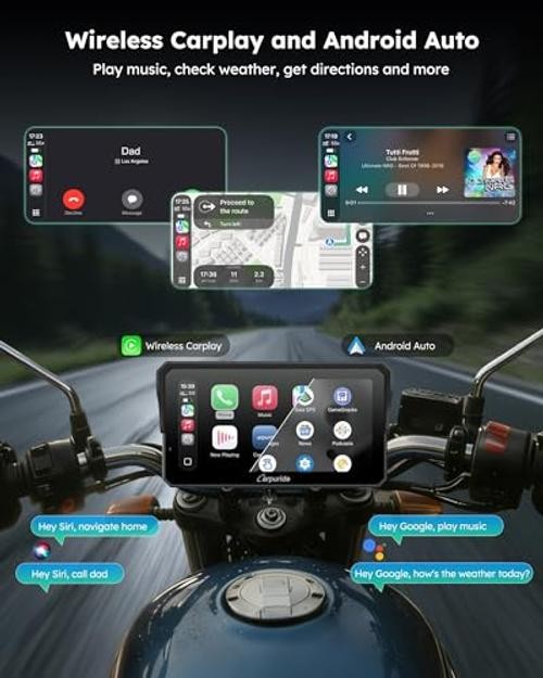 W602S PRO Motorcycle Carplay & Android Auto with Type-C Port, 6.25″