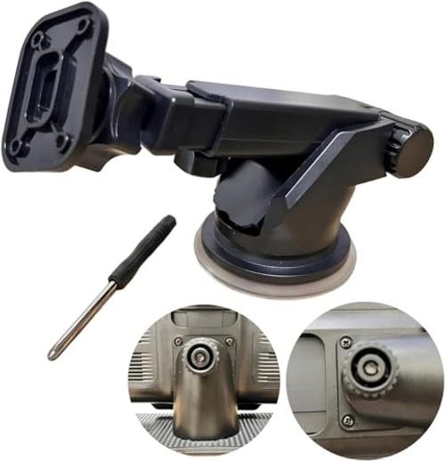 Carplay Screen Mount with Scrwes, Flexible Suction Cup Bracket for 7″/ 9″/