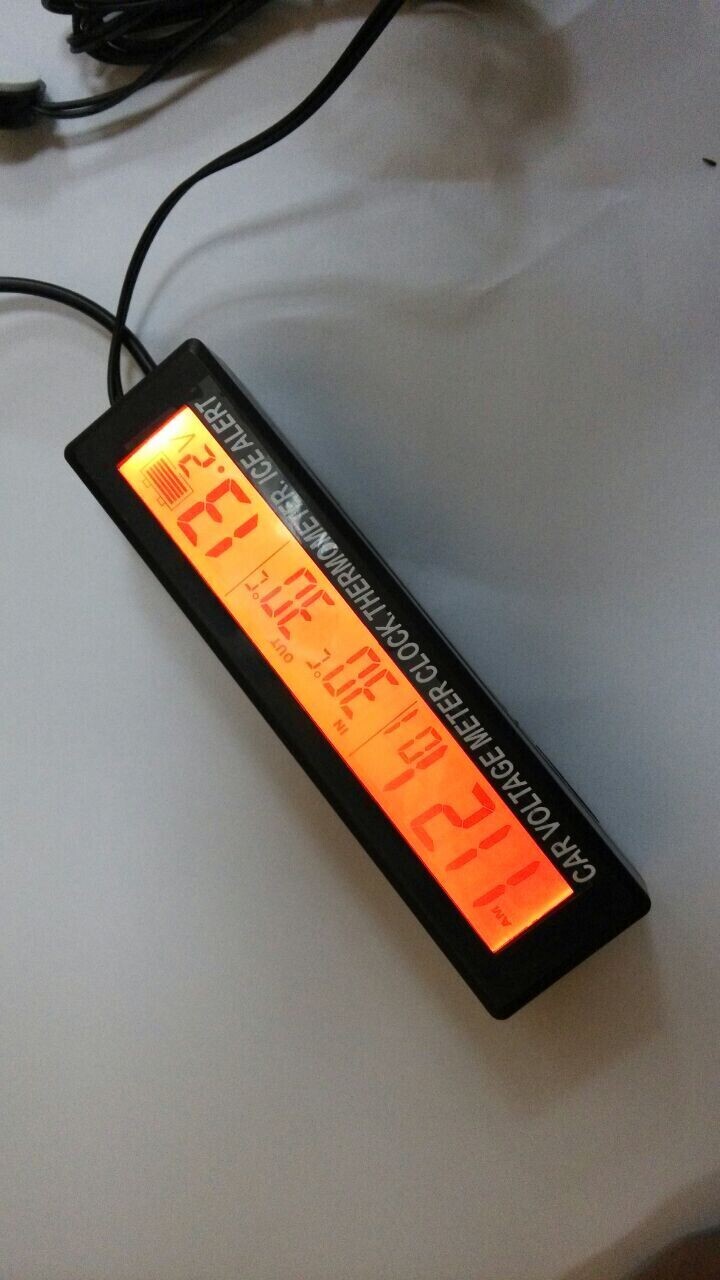 Digital display Car color electronic clock Monitor Car Clock Battery