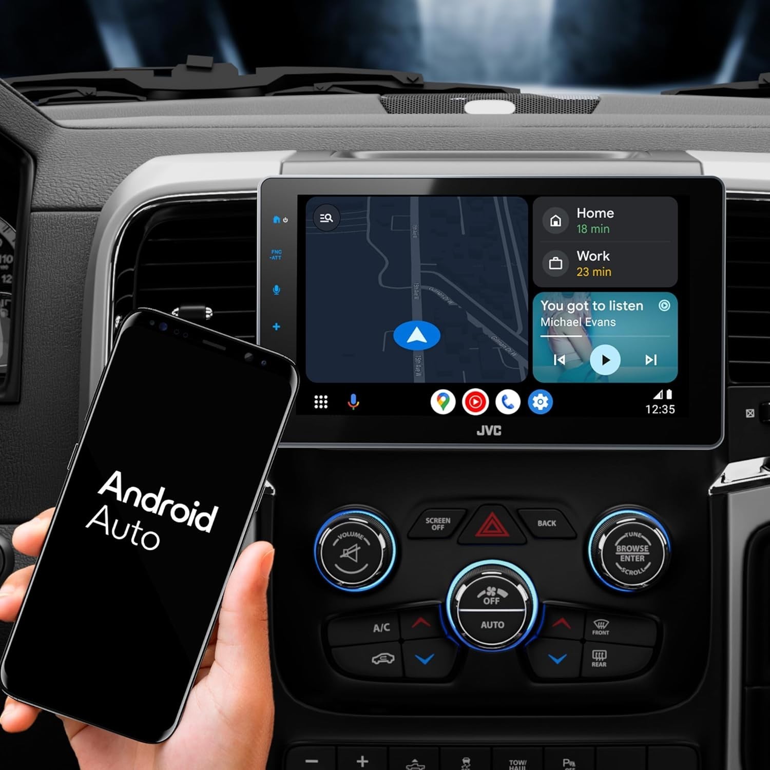 JVC KW-Z900W 9 Inch HD Touchscreen Car Stereo Wireless Apple CarPlay Android Aut