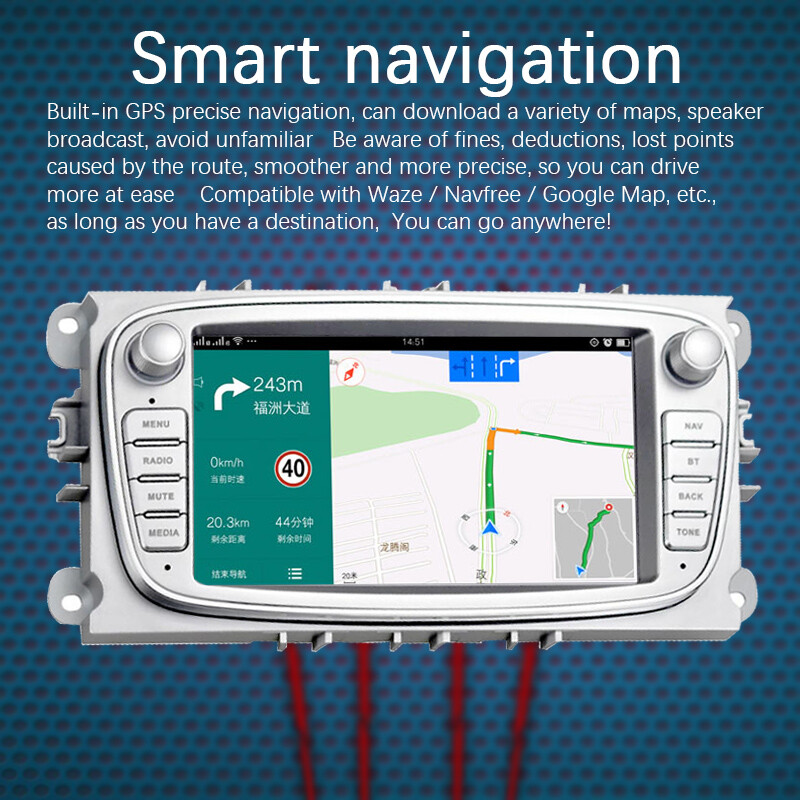 2 Din 7 inch FM AUX Biuetooth Mirror link Touch screen TF/USB GPS MP5 Car Radios