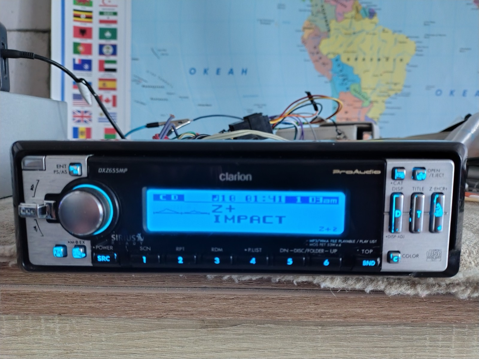 Clarion DXZ-655MP Car Stereo CD Receiver Mobile Media Station Fully Working