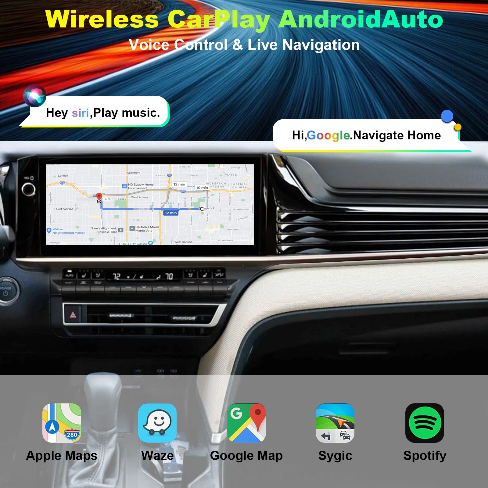 Camry 12.3 inch Screen Android Car Radio For Toyota Camry 2024-2025 Head Unit