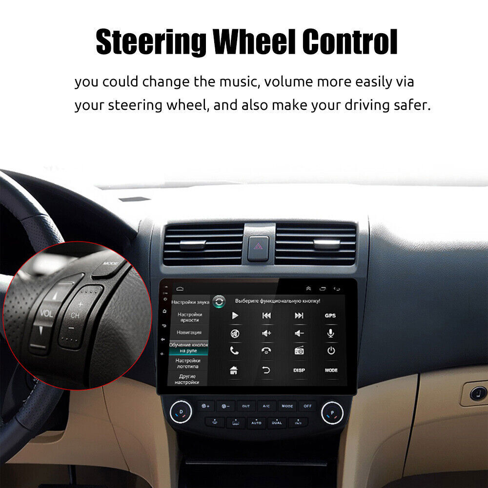 For Honda Accord 2003-2007 Apple CarPlay Android 15 Car Stereo Radio GPS FM RDS