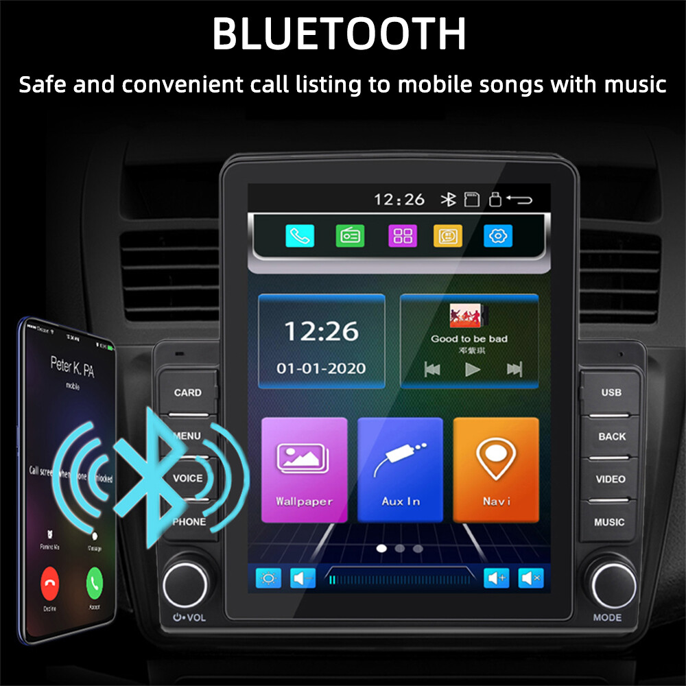 9.5″ Double 2Din Car Radio Touch Vertical Screen MP5 Player CarPlay BT/FM/SD/AUX