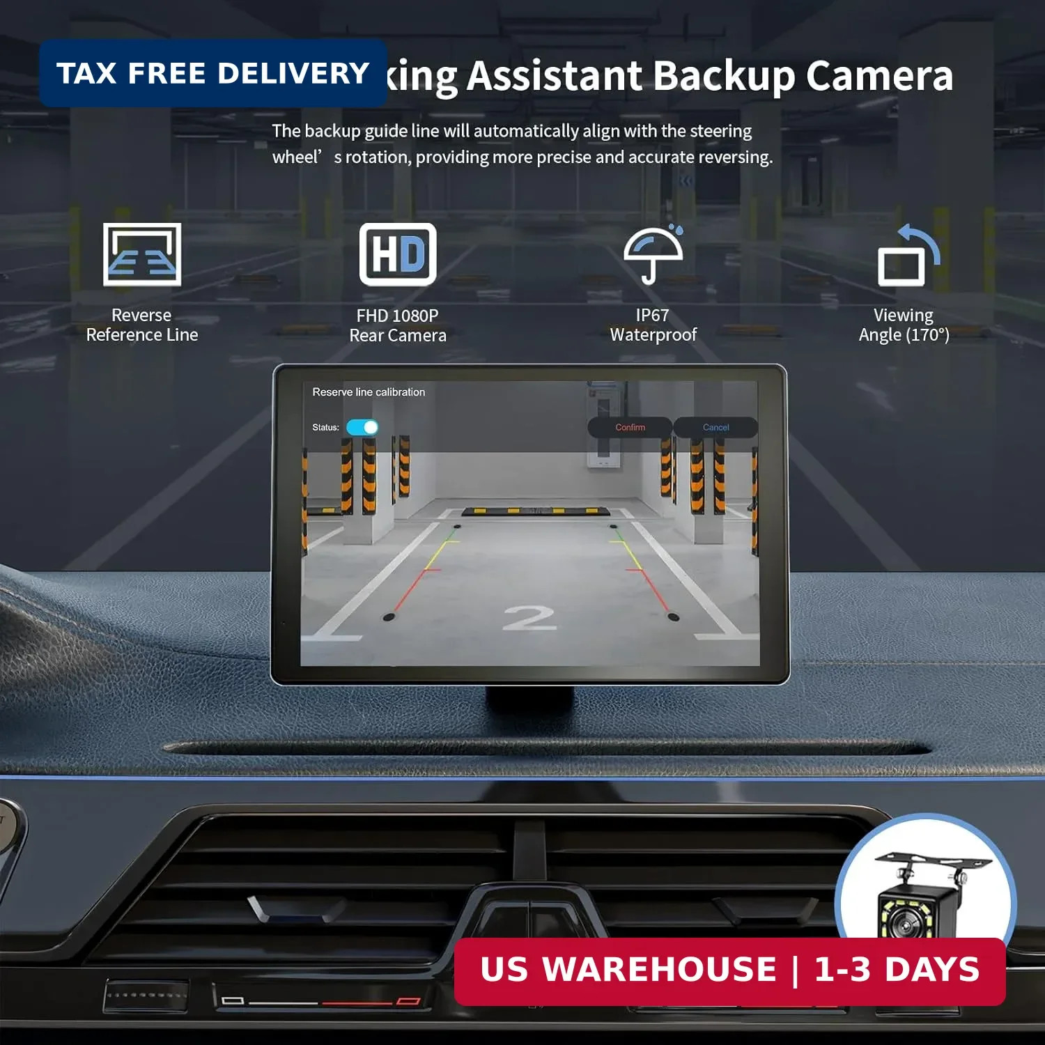 Madoec Portable Apple Carplay Screen for Car, 9″ Wireless Apple Carplay & Androi