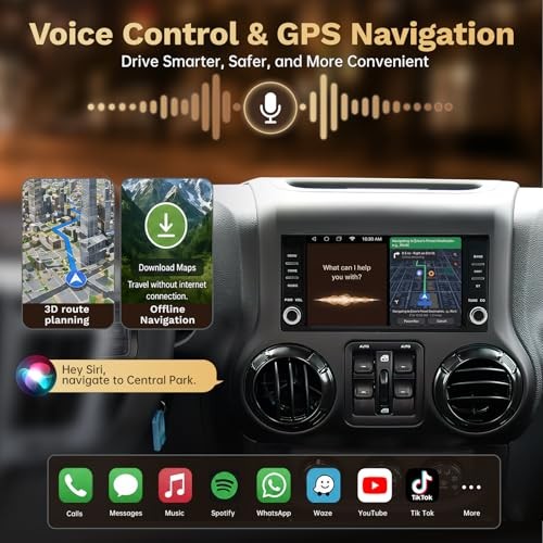 [4G+64G] Car Radio for Jeep JK Wrangler 2007-2017: 7″ 7 Inch 4GB RAM+64GB ROM