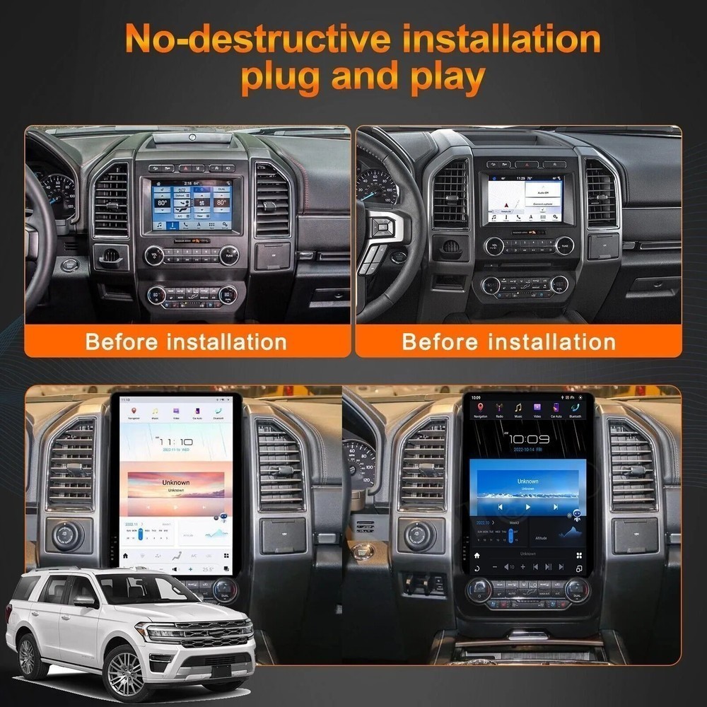 14.4″ Car Stereo Radio WiFi Steering Wheel Control For Ford Expedition 2018-2023