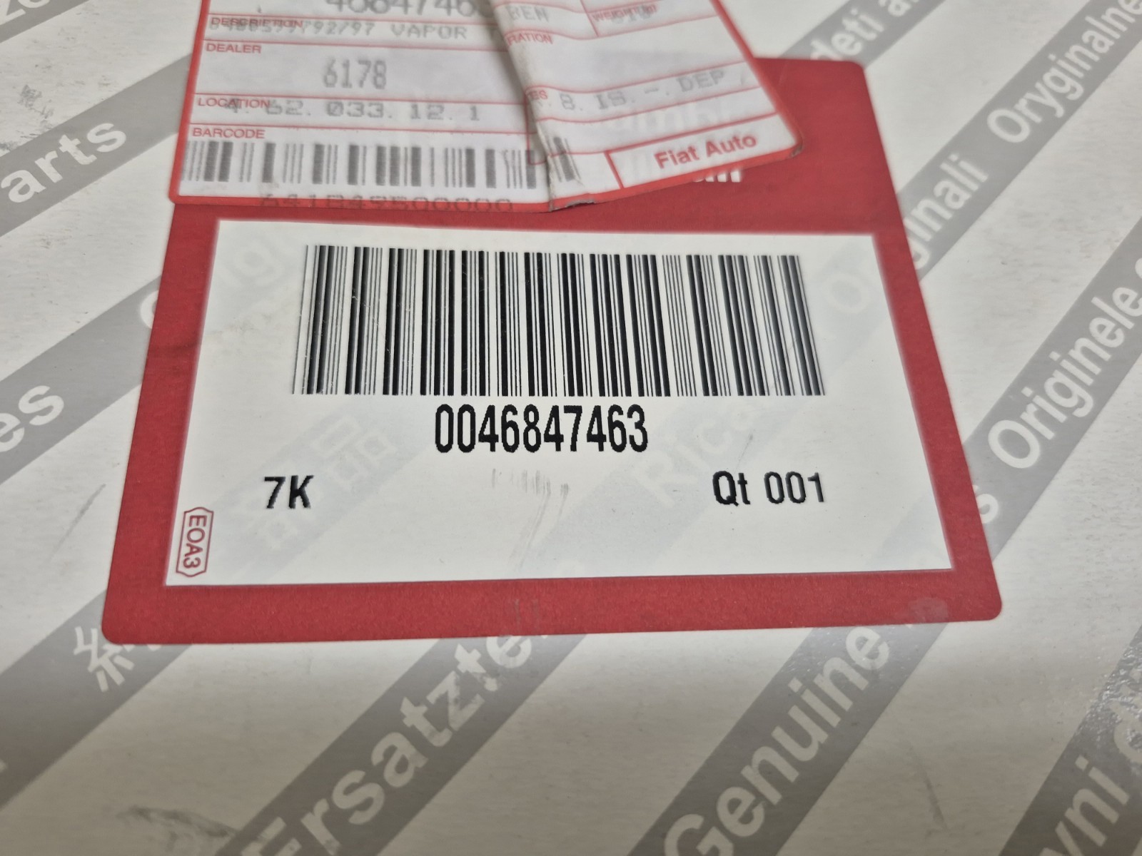 Alfa Romeo 156 2001- 1.6T 2.0T Genuine Vapour Cannister 46847463 New OEM Part