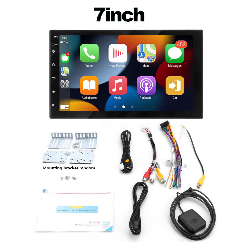 Android 12.0 Double Din 7″ Car Stereo Apple CarPlay Auto Radio GPS Navi WiFi FM