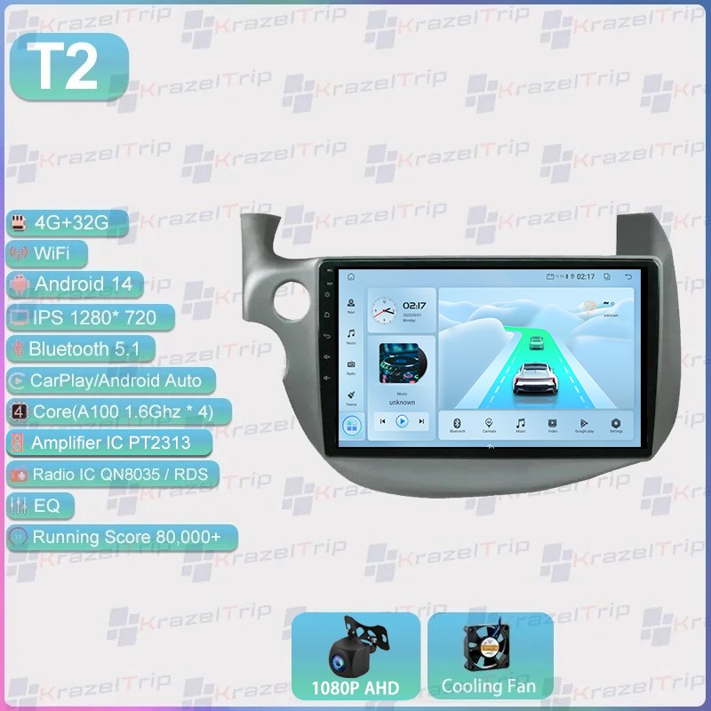 10 inch Car Radio for Honda Fit Jazz 2007 – 2014 Carplay Android Auto WIFI GPS