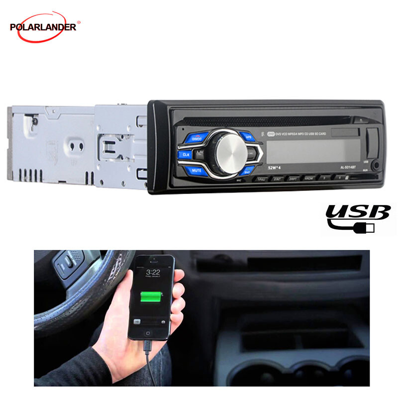 1 Din Car Autoradio DVD CD MP3 Lecteur Stéréo FM 12V In-dash Bluetooth USB/AUX