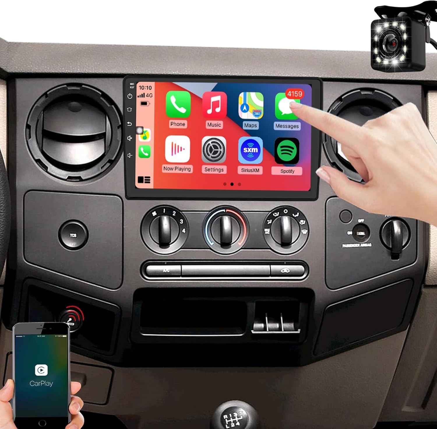 QLED 10inch Radio for Ford F150 2005-2012 CarPlay Android Auto Touch Screen