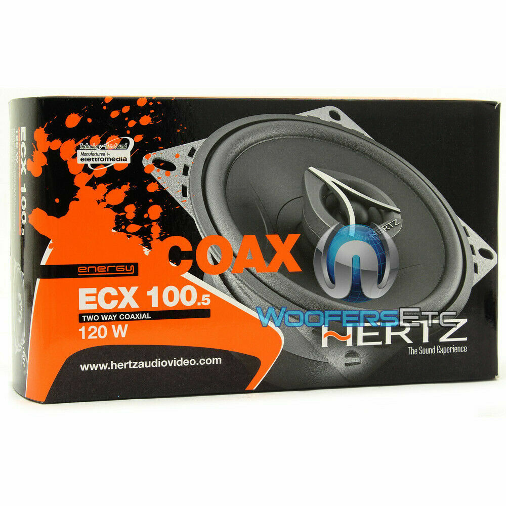 HERTZ ECX-100.5 4″ 120W CAR 2-WAY MYLAR SUPER TWEETERS ENERGY COAXIAL SPEAKERS