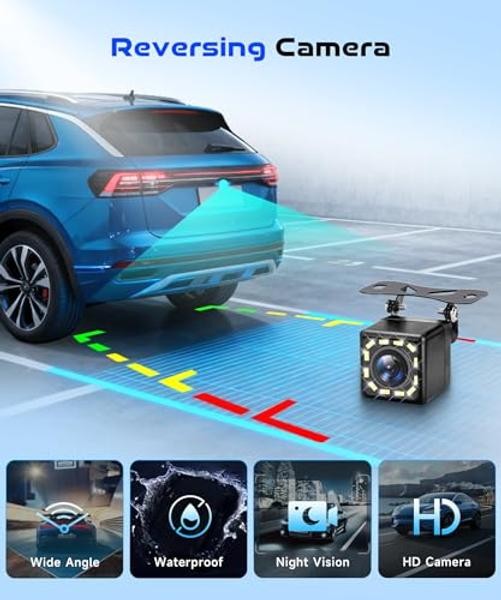6.9-inch Single Din Car Stereo Wireless Carplay,1280X480P IPS Touch Screen Car