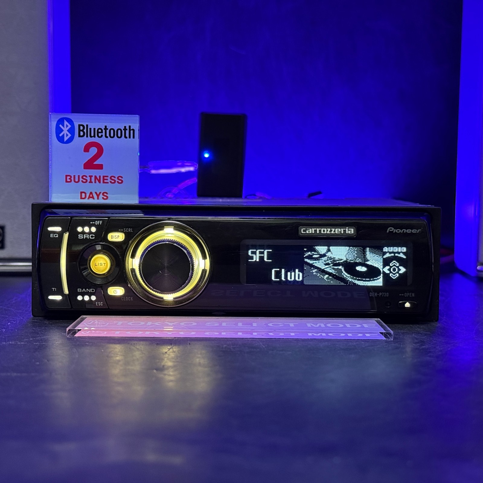 Pioneer Carrozzeria DEH-P730 Car Audio Added Bluetooth 1DIN Dolphin Display JDM
