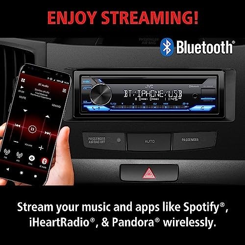 Car Stereo Single DIN Bluetooth CD Player 200W 13 Band EQ USB AUX LCD AM/FM