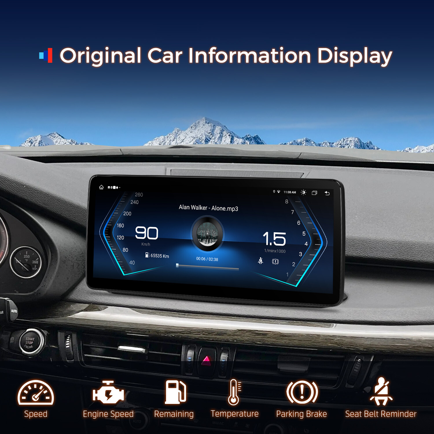 4G LTE Android 13 8-Core Car Play Stereo GPS Navi 64GB For BMW X5 F15 X6 F16 NBT