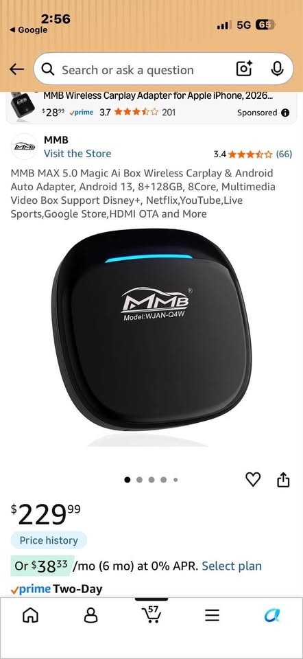 MMB MAX Magic Ai Box 4.0, Wireless CarPlay/Android Auto Adapter, 2025 Upgraded 8