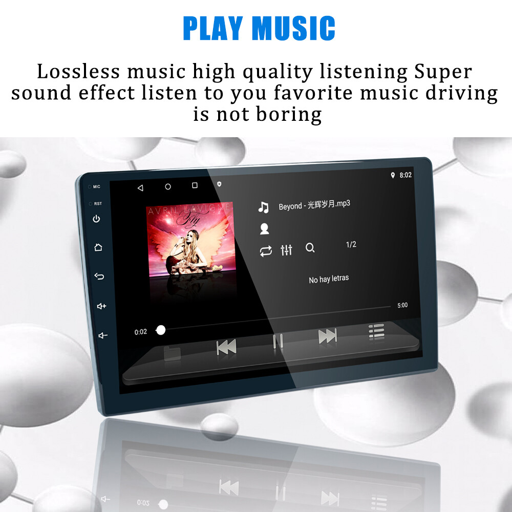 6+128G 2DIN 10” Car Radio Stereo Apple Carplay Android Auto DSP QLED Screen+Cam