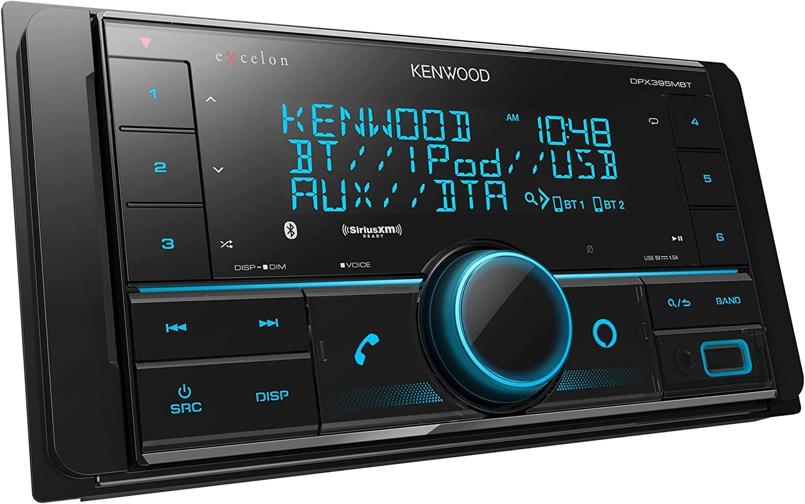 KENWOOD DPX395MBT AM FM Bluetooth Car Stereo with SiriusXM Satellite SXV300V1