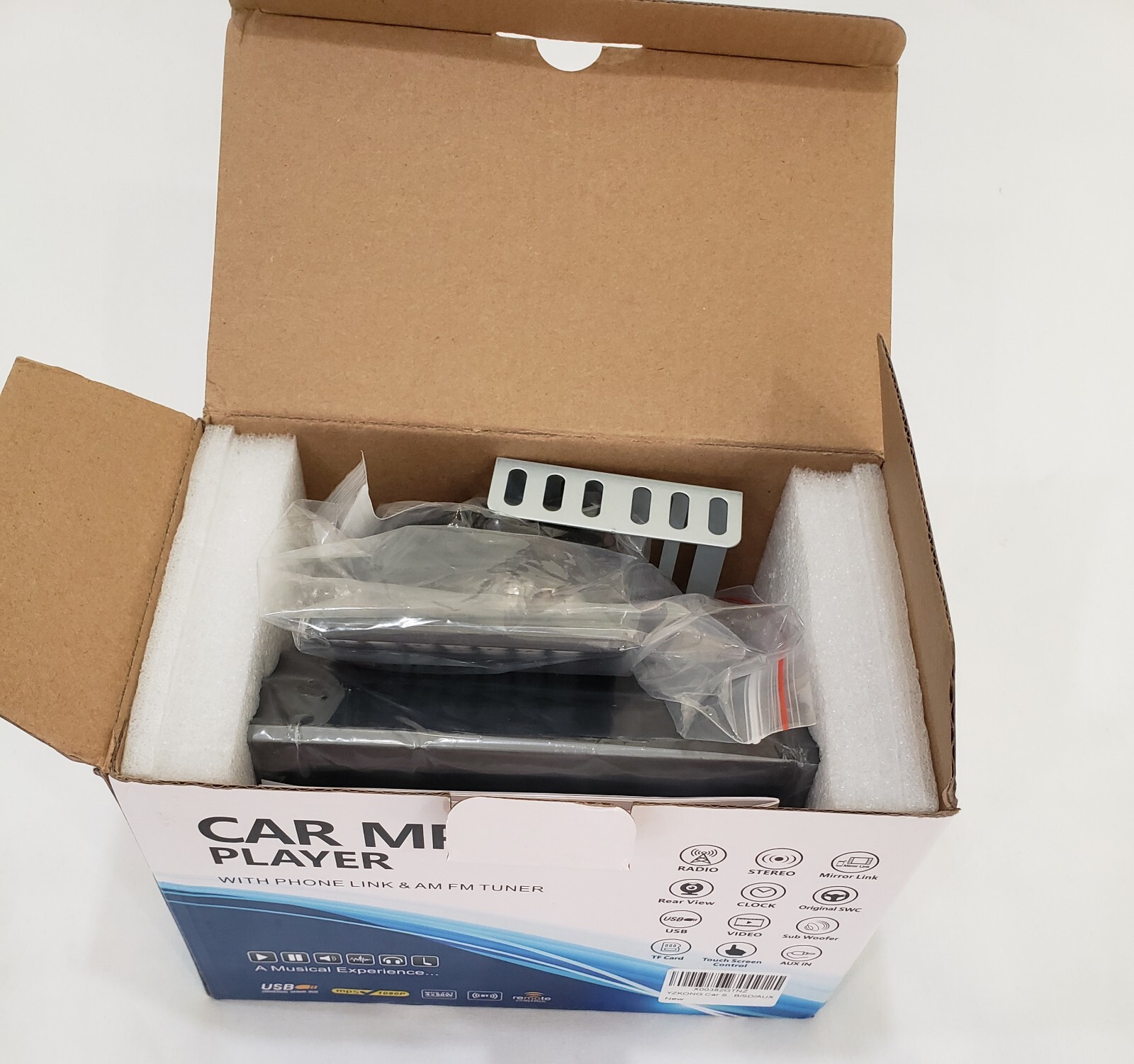 YZKONG Car MP5 PLAYER, Bluetooth, 1080P, Remote Controlled