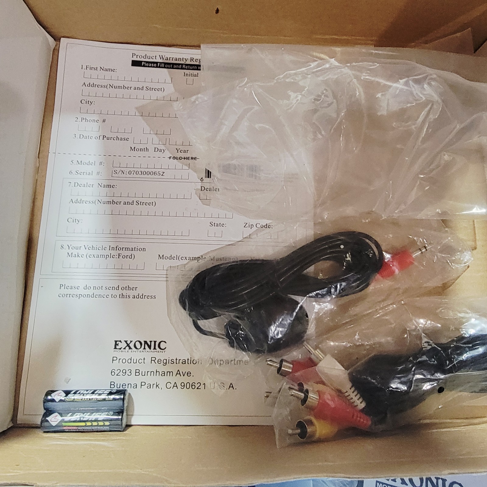 Exonic EXD 7010 Black Car In-Dash Multimedia Disc Player STEREO ONLY