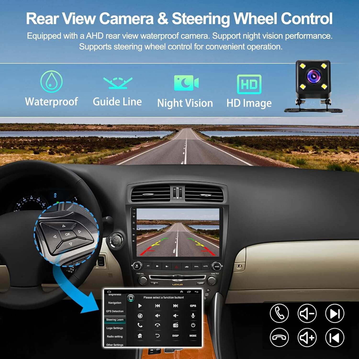 For Lexus IS250 IS350 2006-2012 Android 13 Apple CarPlay Car Stereo Radio GPS BT
