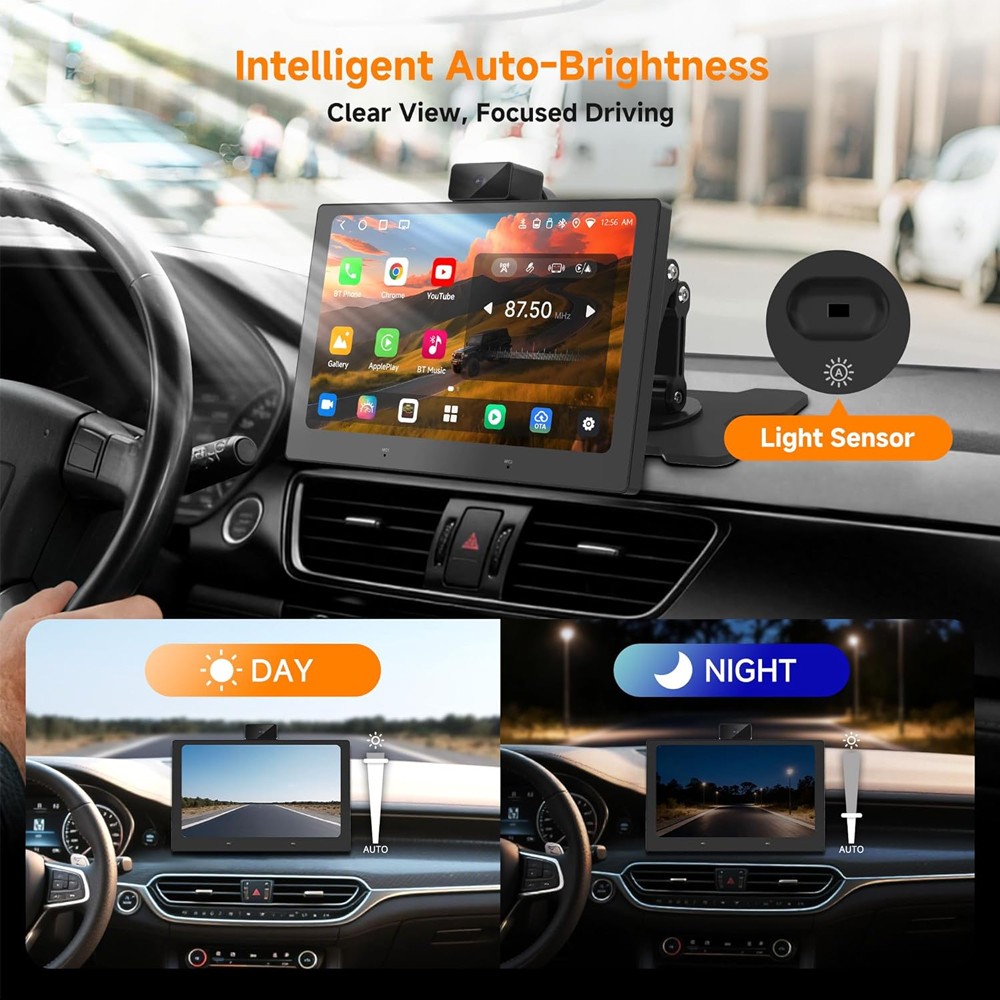 ATOTO 1280*720 9″ Screen Android 10 Portable Car Stereo GPS 4+32G AI WIFI Camera