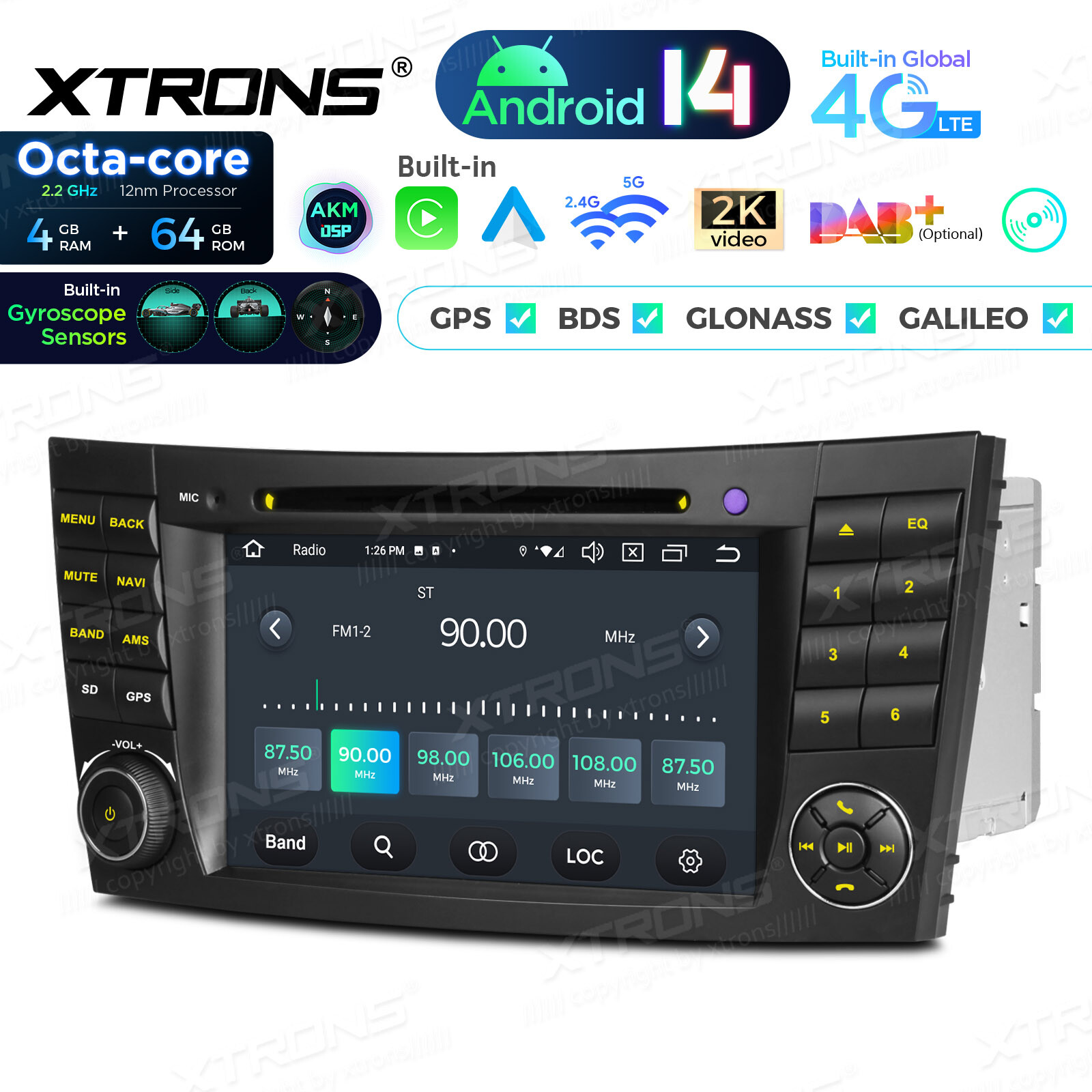 Android 13 8Core Car Stereo DVD Radio GPS For Mercedes Benz E-W211 E350 CLS-W219