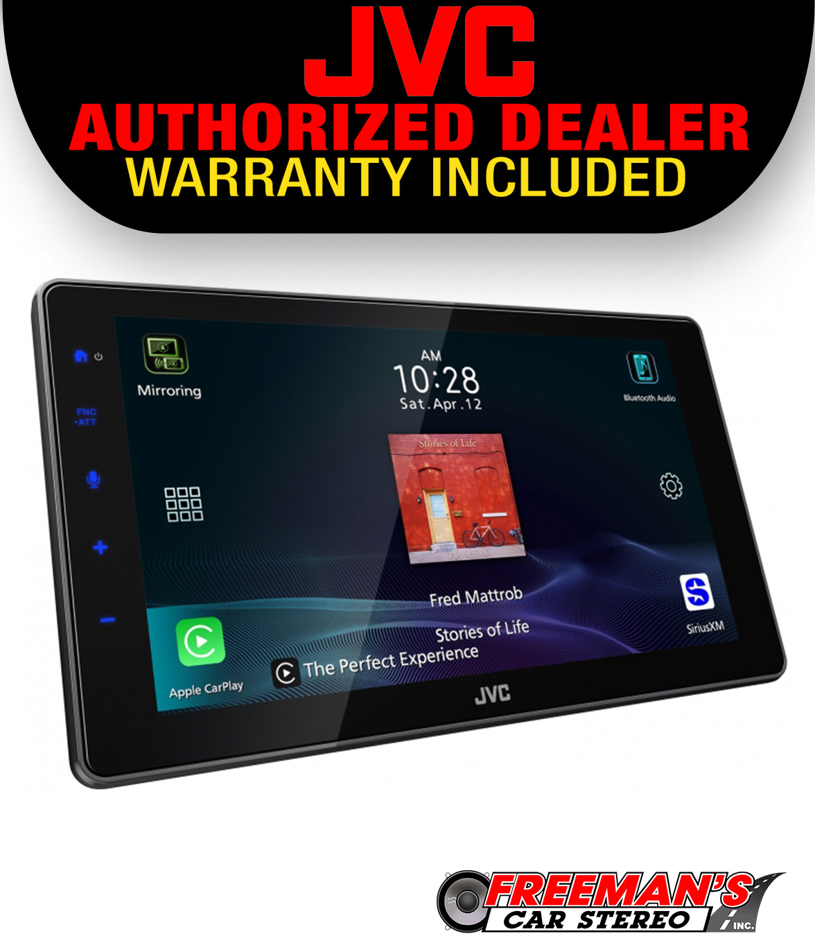 JVC KW-Z900W 9″ HD Floating Screen Digital Media Receiver Apple CarPlay