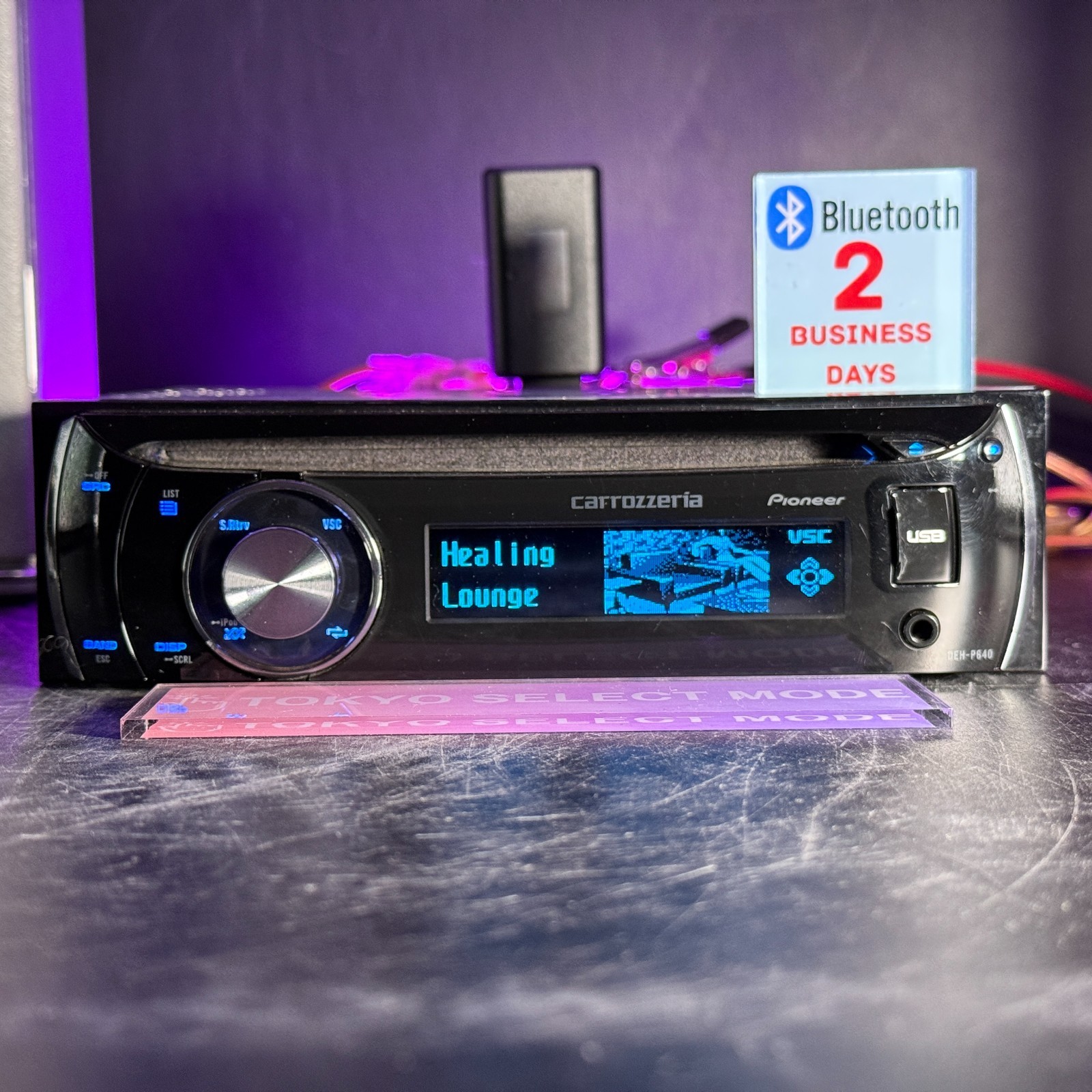 Pioneer Carrozzeria DEH-P640 1DIN Car Audio CD USB Added Bluetooth Tested Stock