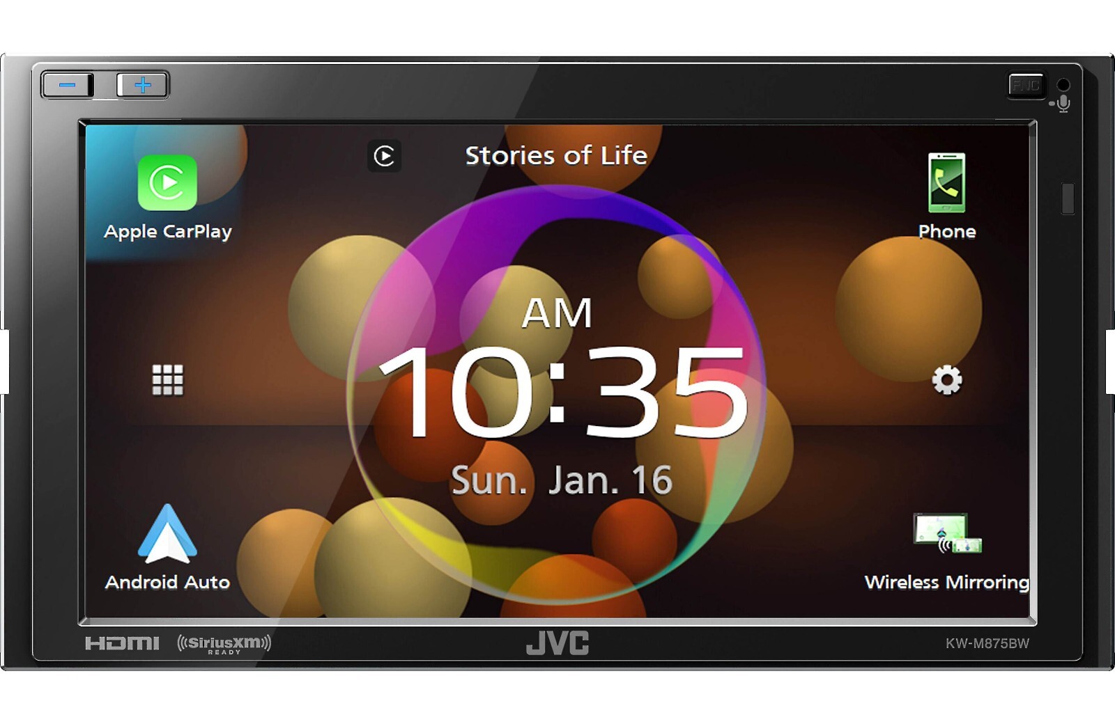 JVC KW-M875BW Multimedia Wireless Apple CarPlay Android Auto Bluetooth HDMI USB