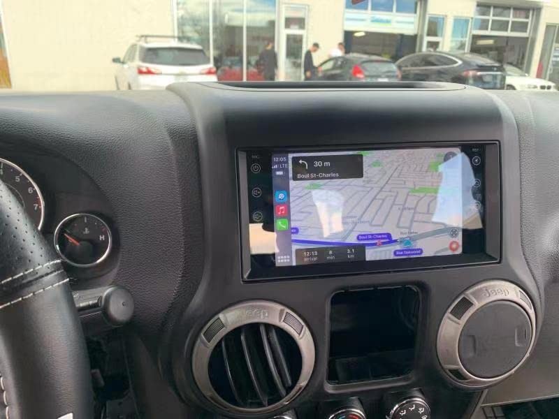 7″ Android Screen Carplay Car GPS Stereo Radio For Jeep Wrangler Dodge Chrysler