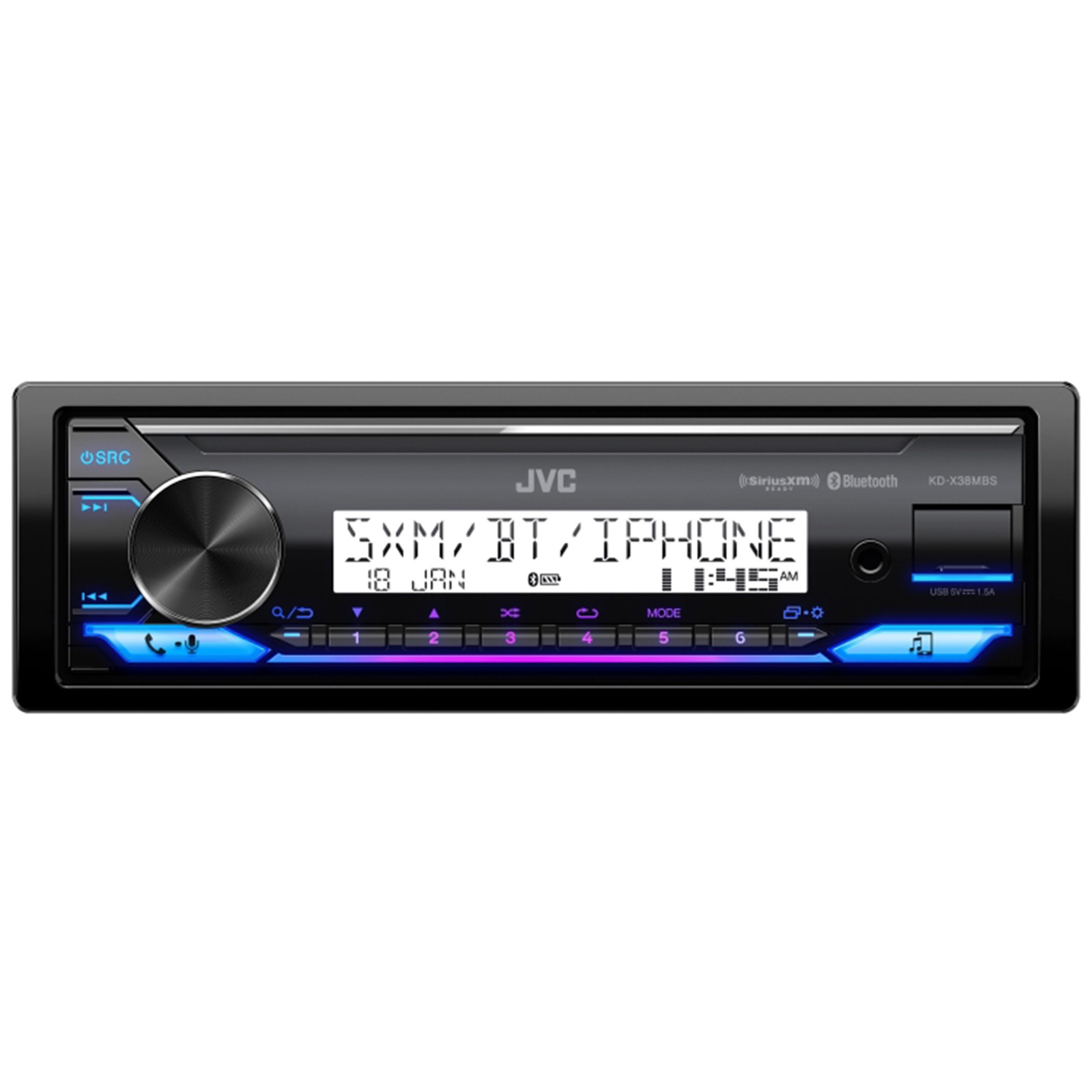 Single DIN Marine Bluetooth Receiver, 2x Kicker 6.5″ Coaxial 300W Speakers