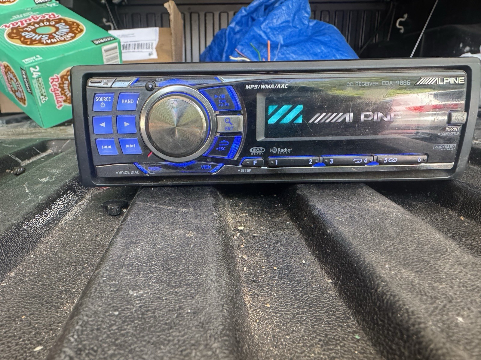 🏅🌟SUPER RARE ALPINE CDA-9886 CD PLAYER with BLUETOOTH adapter, USB
