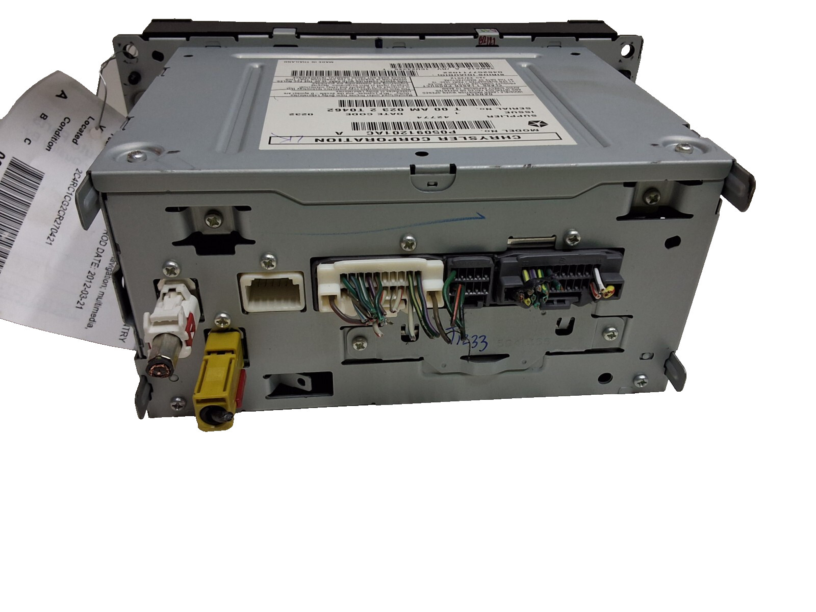 12 13 14 15 16 17 18 19 20 Dodge Chrysler Jeep AM FM XM CD hard drive P05091201A