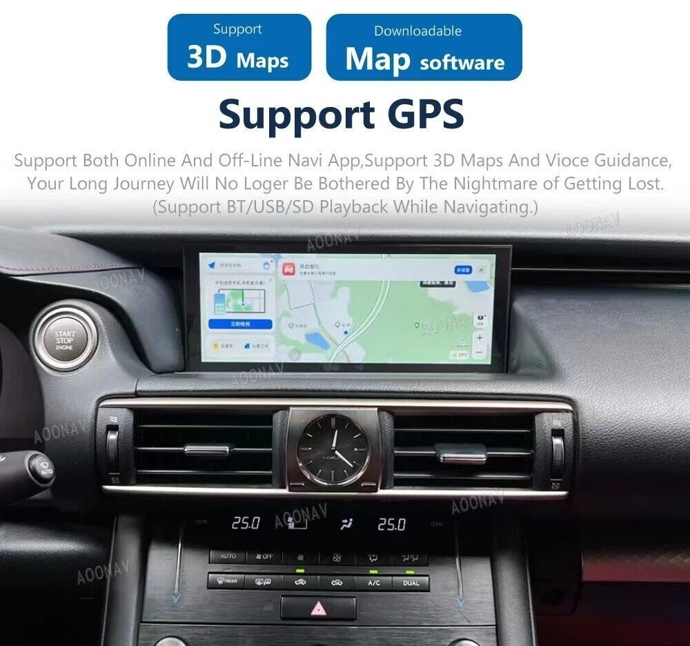 Car Stereo Upgrade For Lexus IS250 IS350 RC300 RC350 13-19 Android Radio Carplay