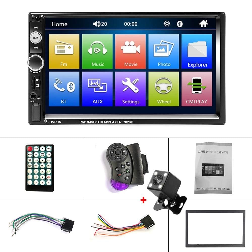 7″ Double Din Car Stereo Audio Bluetooth MP5 Player USB FM Multimedia Radio+ …