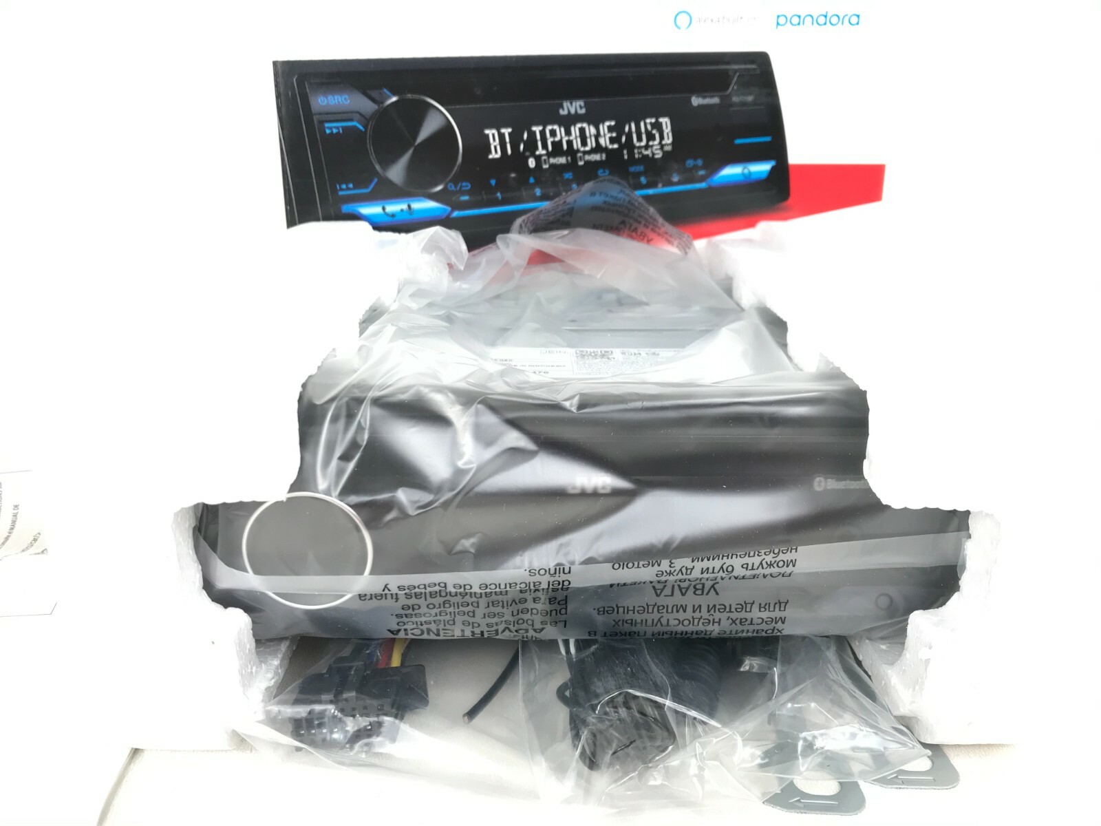 JVC KD-T710BT Bluetooth Android iPhone Alexa MP3 CD Player Pandora AM FM USB Aux