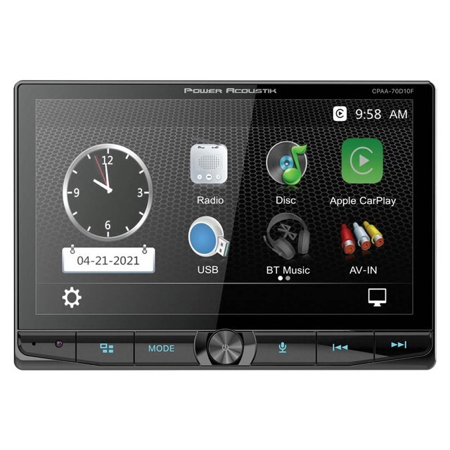 Power Acoustik CPAA-70D10F | 10.6″ Double Din Touchscreen Apple Head Unit Radio