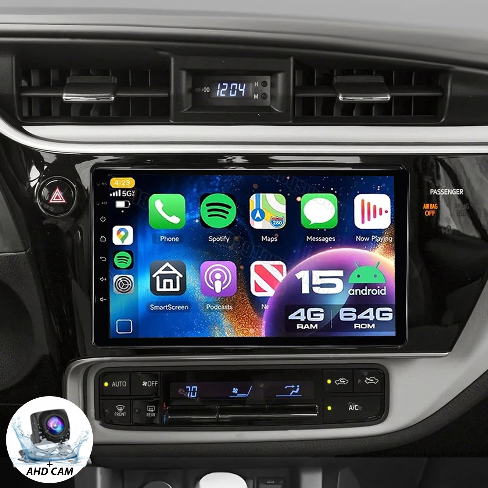 Apple Carplay For Toyota Corolla 2017-2018 Android 13 Car Stereo Radio GPS 4+64G